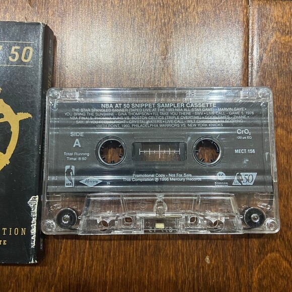 NBA At 50 1996 A Music Celebration Cassette Tape Paper Sleeve Good Hip-Hop R&B - Picture 3 of 4